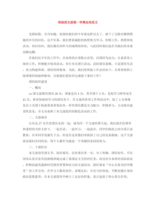 精编之班级团支部第一学期总结范文.docx
