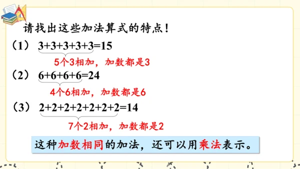 人教版二年级上册第四单元《乘法的初步认识》课件(共16张PPT)