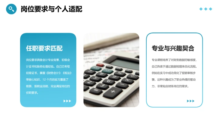 会计财务类专业大学生求职个人能力综合展示职业生涯规划通用PPT模版
