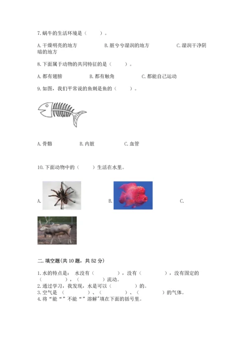 教科版一年级下册科学期末测试卷精品（基础题）.docx