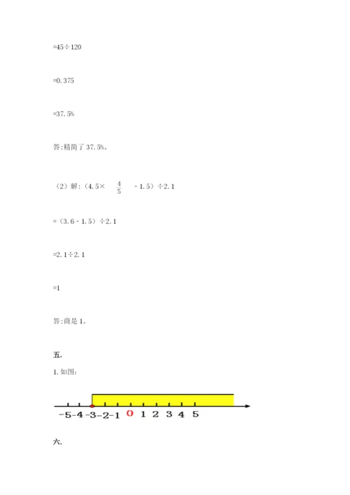 人教版数学六年级下册试题期末模拟检测卷附答案（典型题）.docx