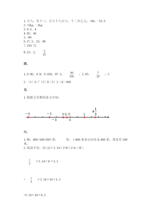 小升初数学综合模拟试卷精品（考点梳理）.docx