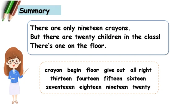 Module 5 Unit 1 There are only nineteen crayons 课件