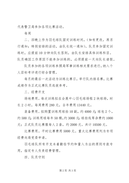 关于成立羽毛球队的请示.docx