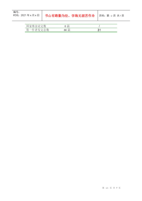 山西医科大学第二医院论文计量报告部分.docx