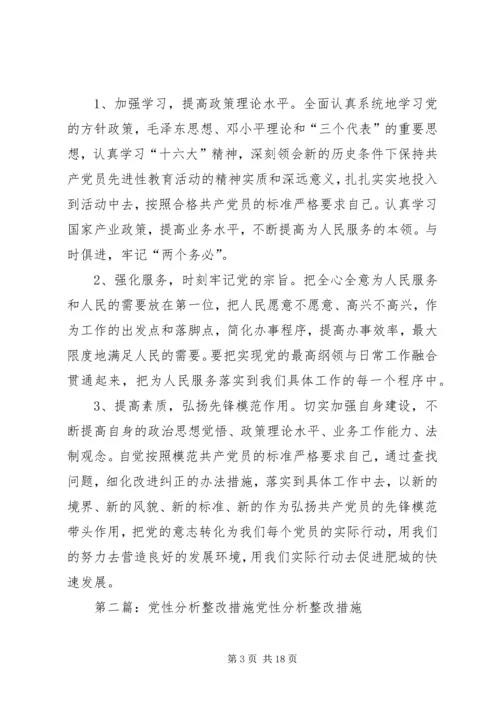 党性分析与整改措施1.docx