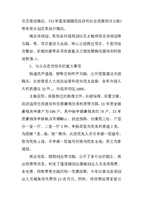 政府信息公开工作汇报
