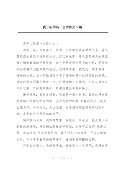 我开心的高一生活作文5篇.docx