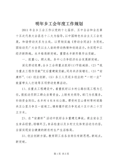 明年乡工会年度工作规划.docx