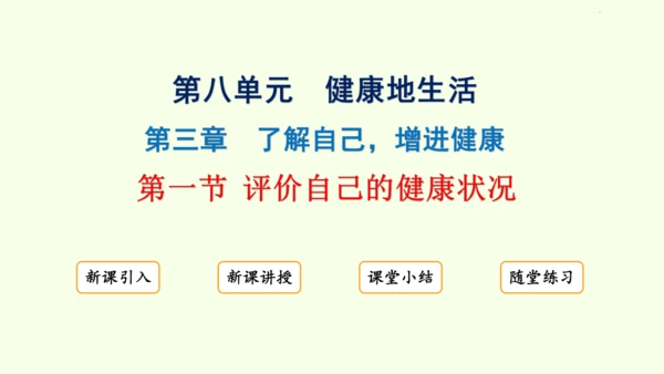 8.3.1评价自己的健康状况-八年级生物人教版下学期同步精品课件(共24张PPT)