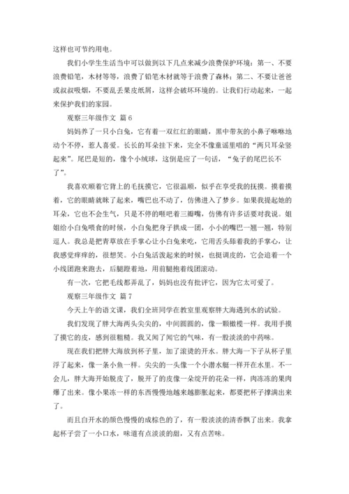 观察三年级作文锦集八篇.docx