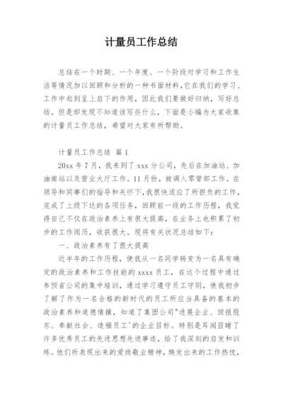 计量员工作总结.docx