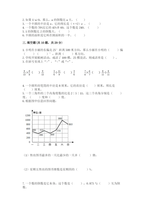 人教版六年级上册数学期末测试卷加下载答案.docx