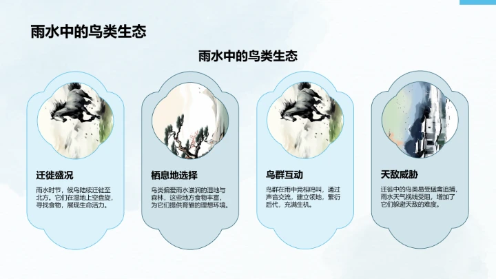 二十四节气雨水PPT模板