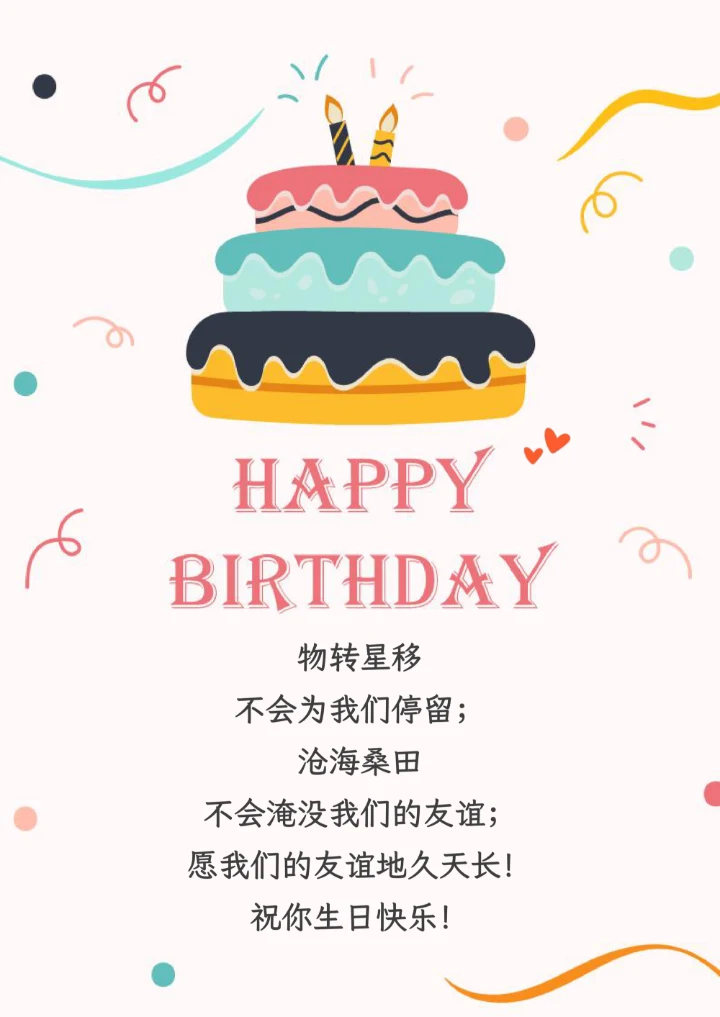 生日快乐祝福贺卡设计