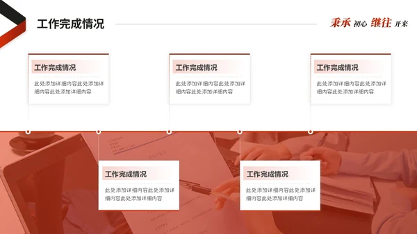 红色简约商务销售工作总结述职报告工作计划ppt模板
