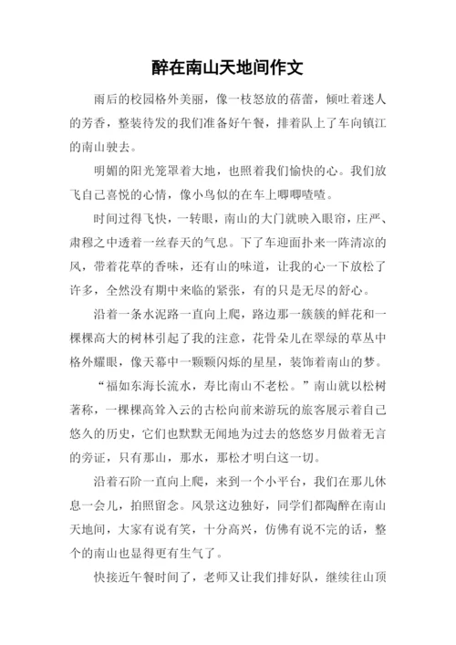 醉在南山天地间作文.docx