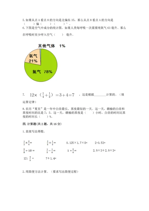 人教版六年级上册数学期末测试卷含答案【能力提升】.docx