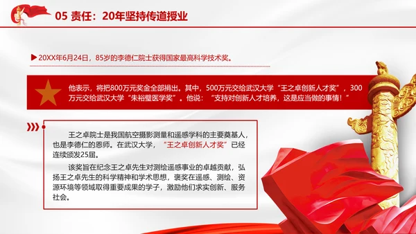 主题班会2024年国家科学技术奖李德仁院士的科技报国故事PPT课件