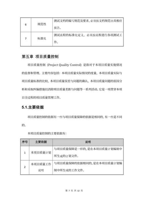 项目质量保障方案