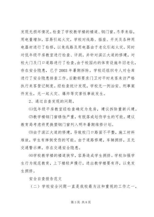 安全自查报告范文.docx