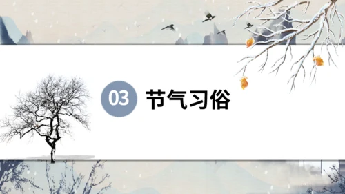 大寒节气山村通用PPT模板