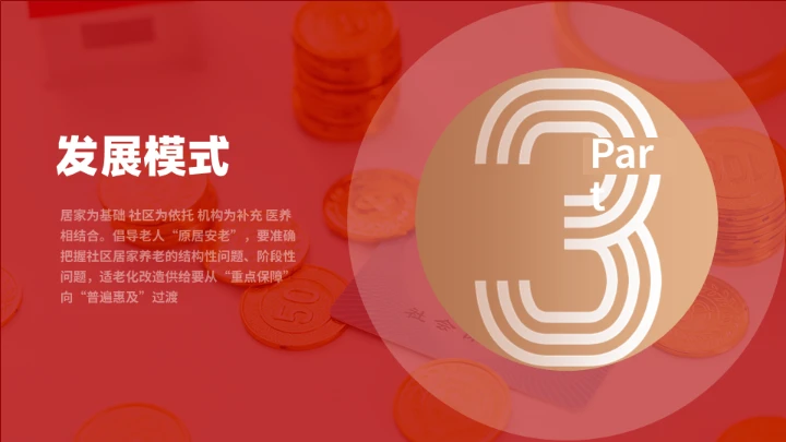 中国养老市场调查与发展预测报告通用PPT模板