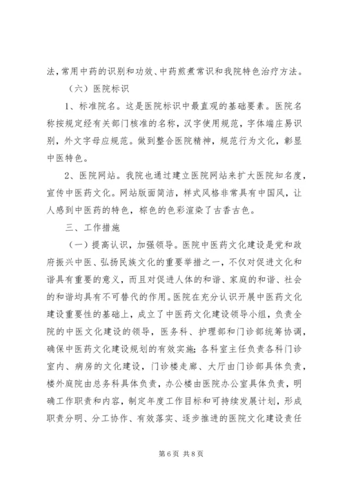 XX县区中医院中医药文化建设实施方案 (4).docx