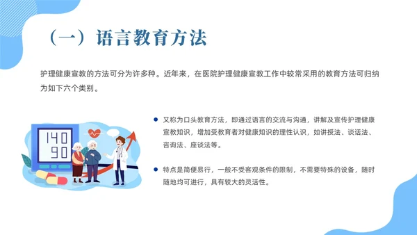蓝色插画风住院病人健康宣教课件医疗