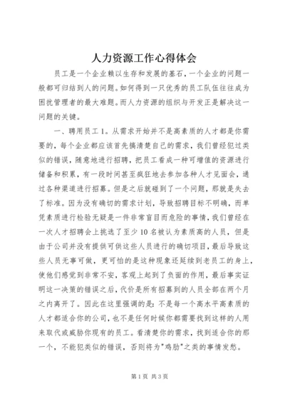 人力资源工作心得体会.docx