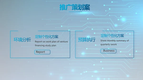 蓝色电子数码科技年终工作总结PPT