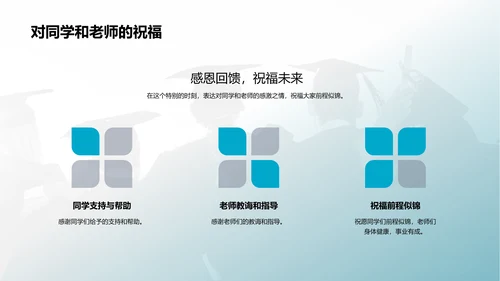 蓝色简约大学毕业相册PPT模板