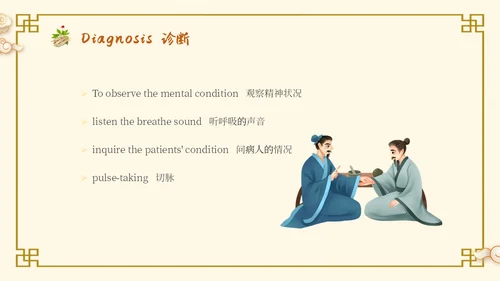 中国古风人物药材中医文化宣传演讲教学英文版PPT模板