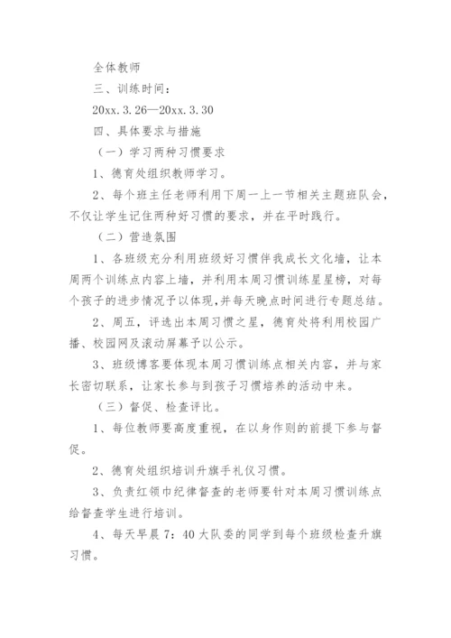 小学学生习惯养成实施方案.docx