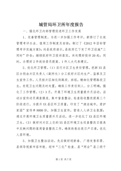 城管局环卫所年度报告.docx