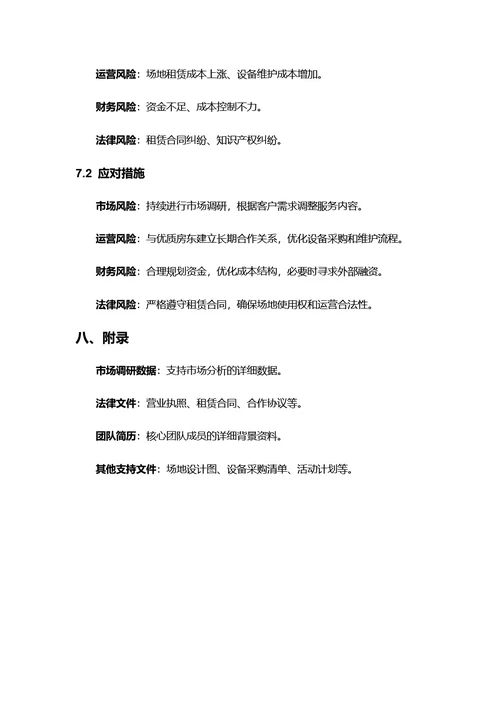 商务风商业计划书