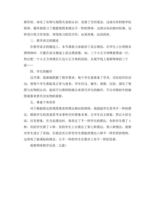 观察物体教学反思（五篇）.docx