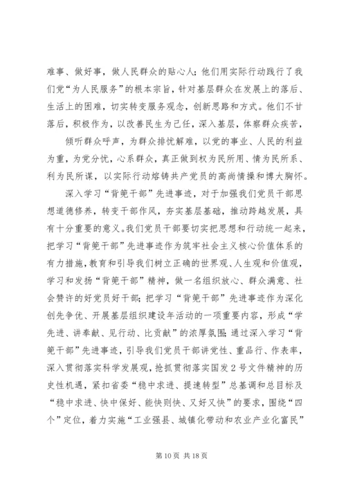 学习XX县区敦操乡“背篼干部”精神心得体会[大全]_1.docx