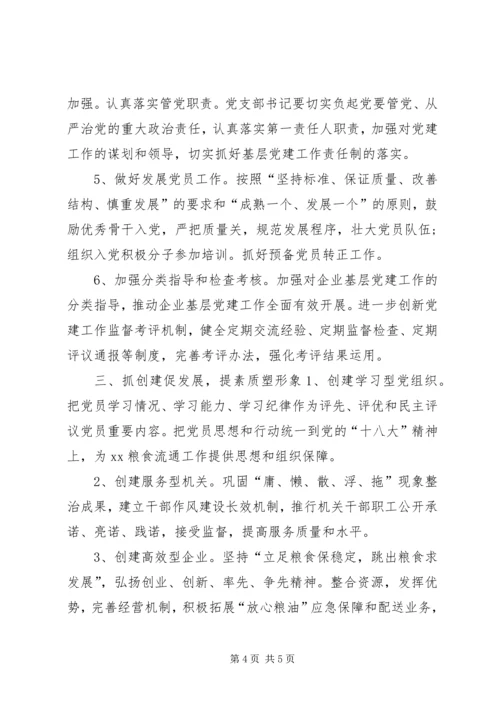 市粮食局XX年度党建工作要点.docx