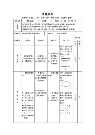 初中体育 蹲踞式起跑教案