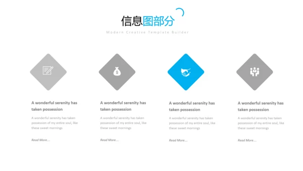 蓝色干净简洁设计公司简介商务PPT模板