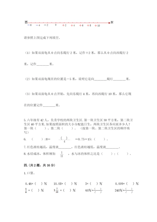 人教版六年级数学下学期期末测试题带答案.docx