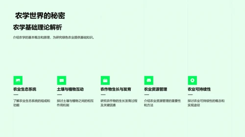 硕士答辩报告绿色农业研究