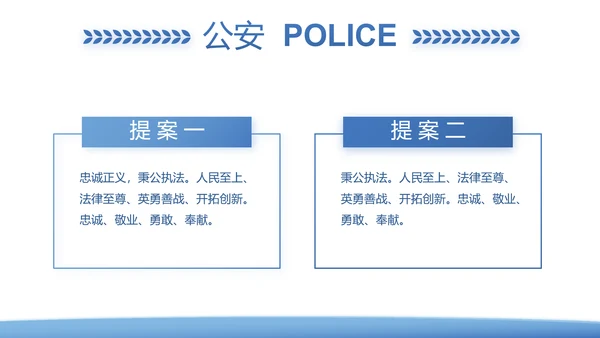蓝色大气公安警察派出所年年终总结演讲PPT模板