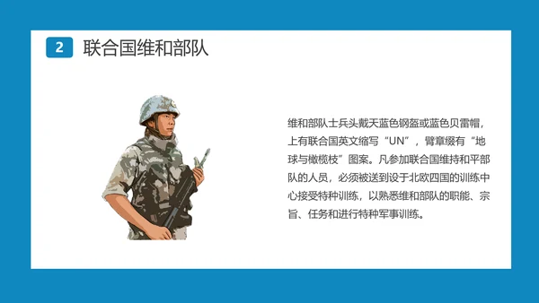中国蓝盔部队国际维和人员日PPT模板