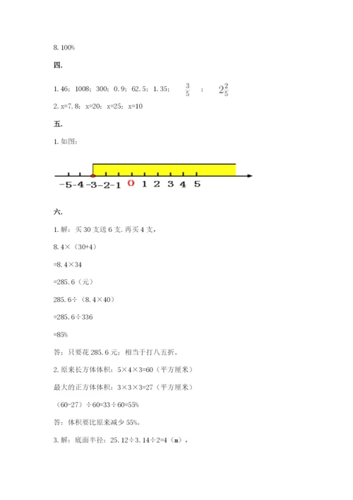 小学毕业班数学检测题及完整答案1套.docx