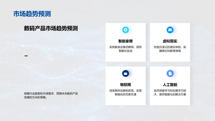 数码产品发展报告PPT模板