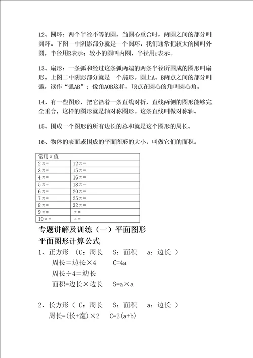 小升初数学图形专题