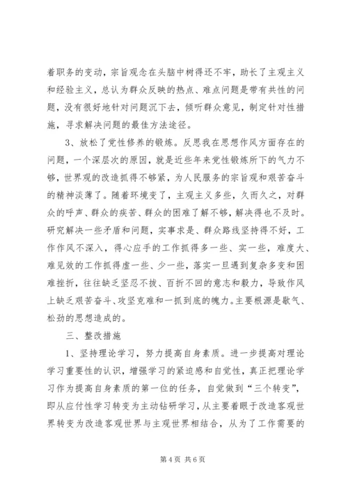 党员领导干部查摆问题及整改清单.docx