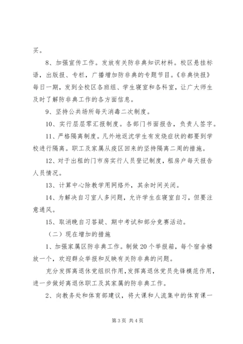 基础学院防非典工作自查报告 (2).docx